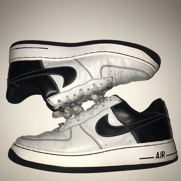nike air force 1s white and black
